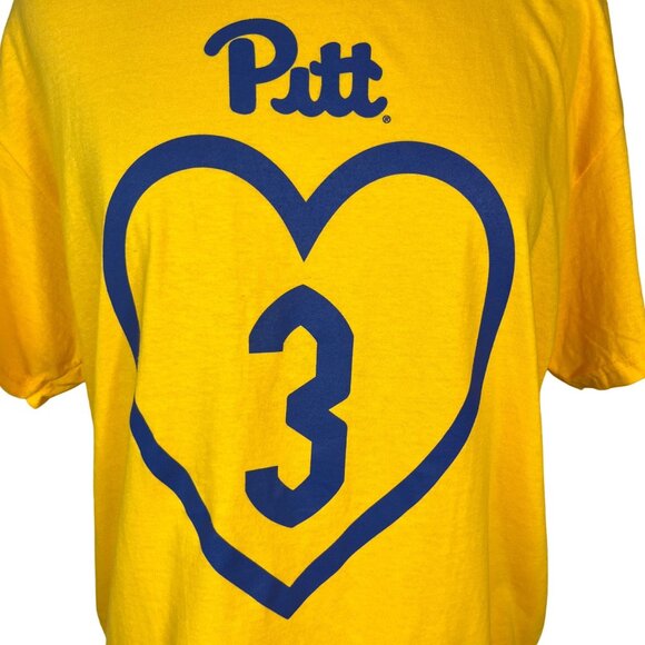 Pitt Panthers Demar Hamlin Buffalo Number 3 Support Tshirt Yellow Size Large - Picture 5 of 8